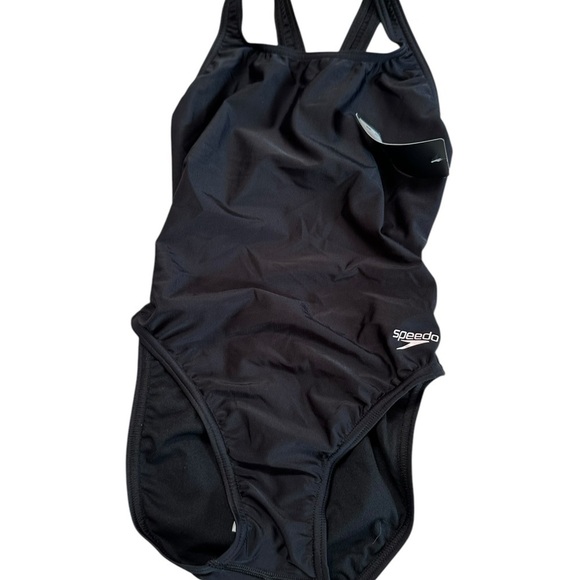 NEW Speedo Women's Swimsuit One Piece Solid Adult, Team Black, 6/32 - Picture 8 of 17